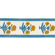 Schumacher Blue Poppy Hand Block Trim