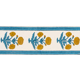 Schumacher Blue Poppy Hand Block Trim