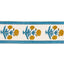 Schumacher Blue Poppy Hand Block Trim