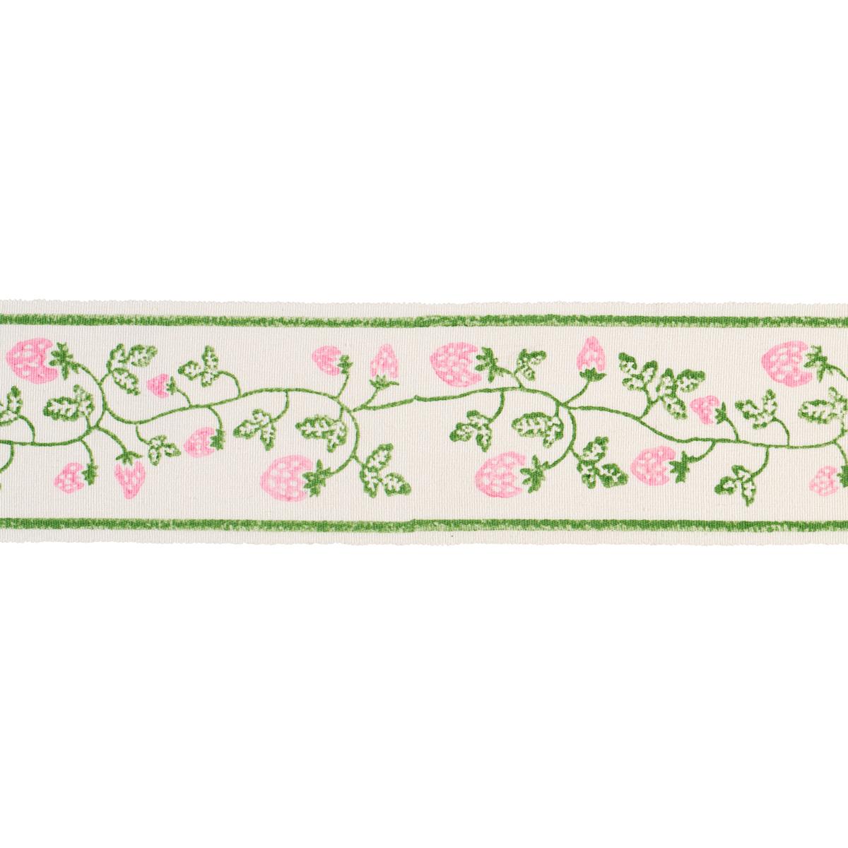 Schumacher Green Strawberry Trail Hand Block Trim