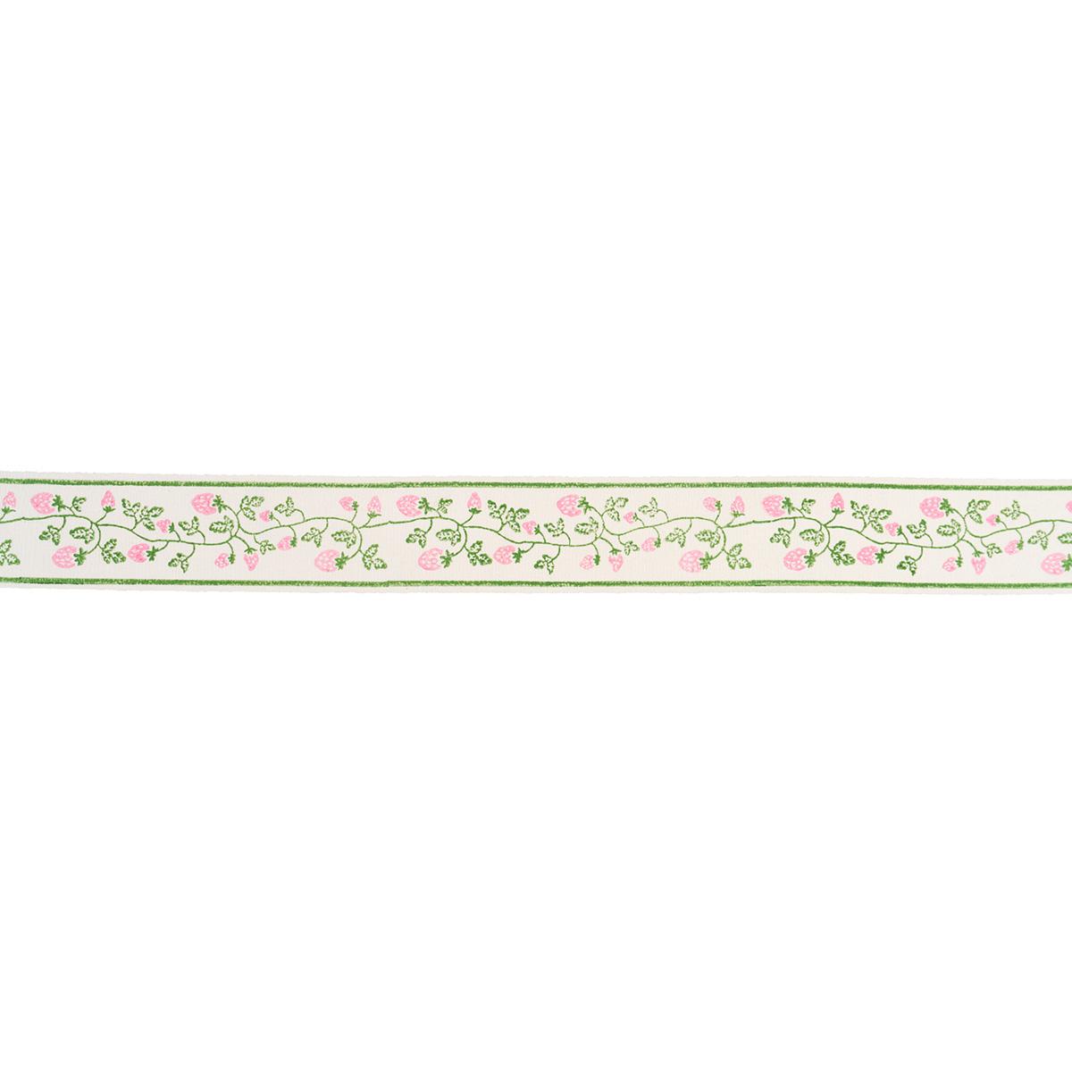 Schumacher Green Strawberry Trail Hand Block Trim