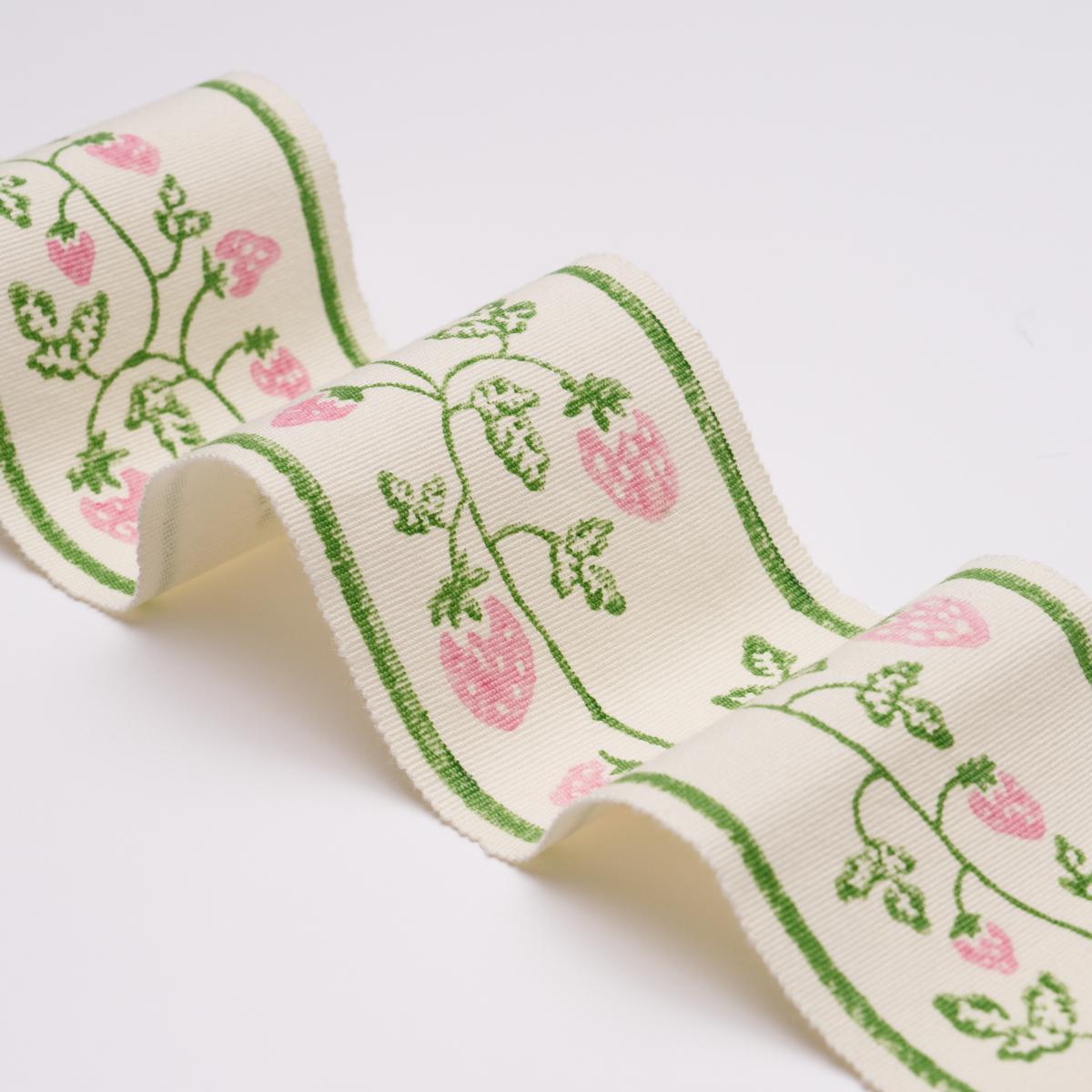Schumacher Green Strawberry Trail Hand Block Trim