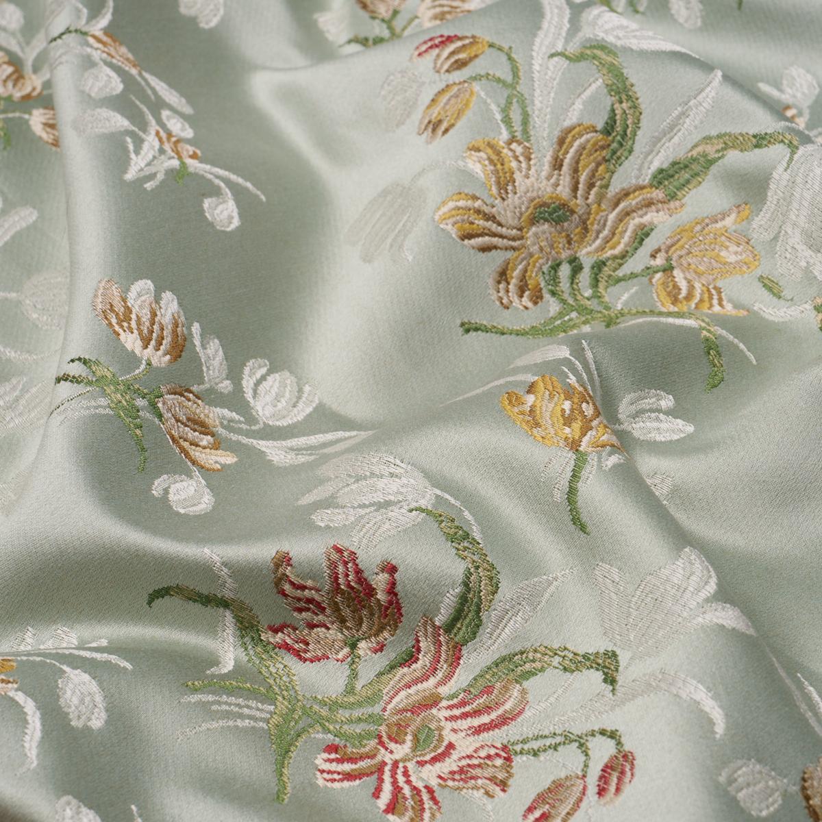 Schumacher Spitalfields Bouquet Robin'S Egg Fabric