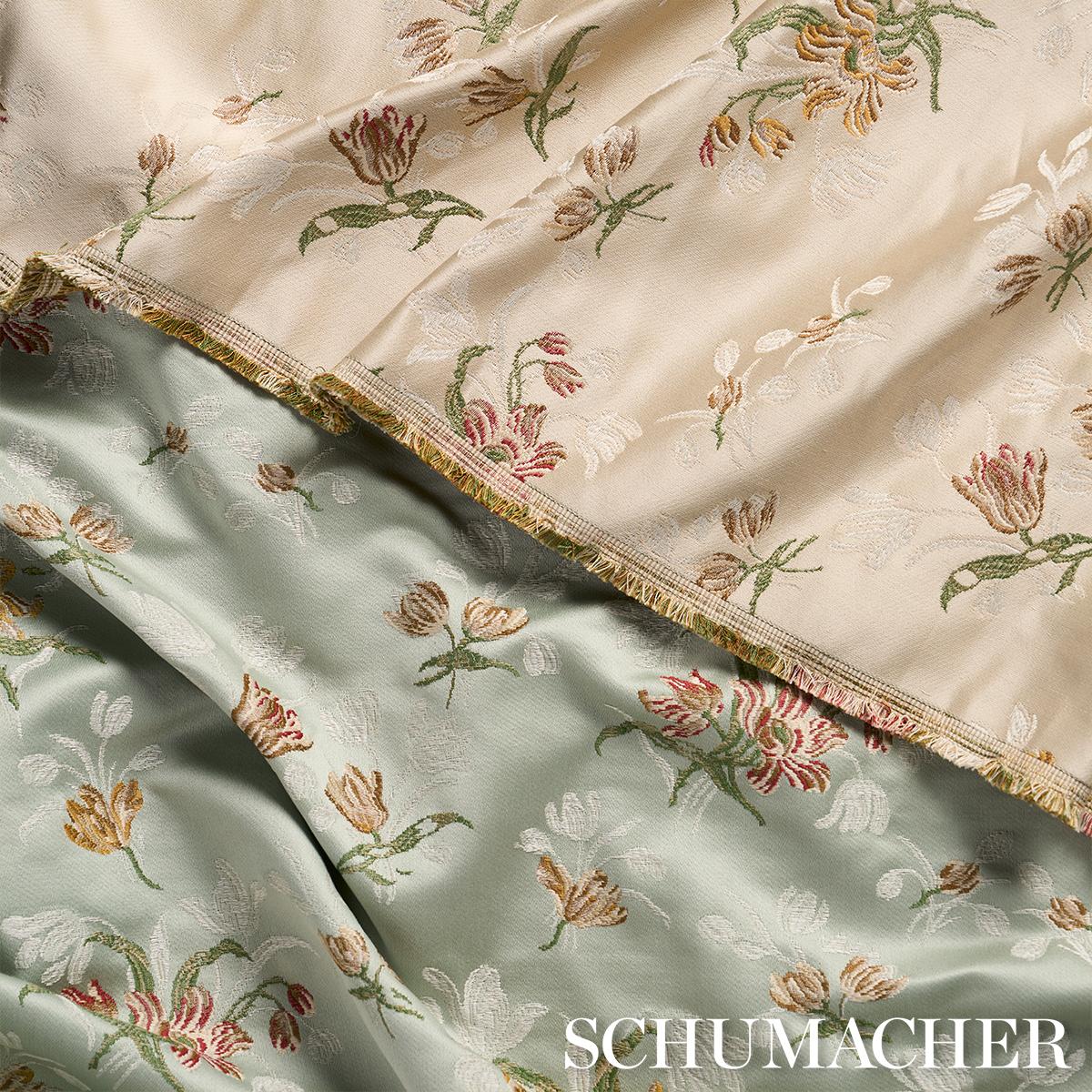 Schumacher Spitalfields Bouquet Robin'S Egg Fabric