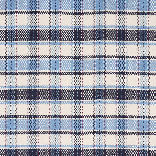 Schumacher Heidi Plaid Indigo Fabric