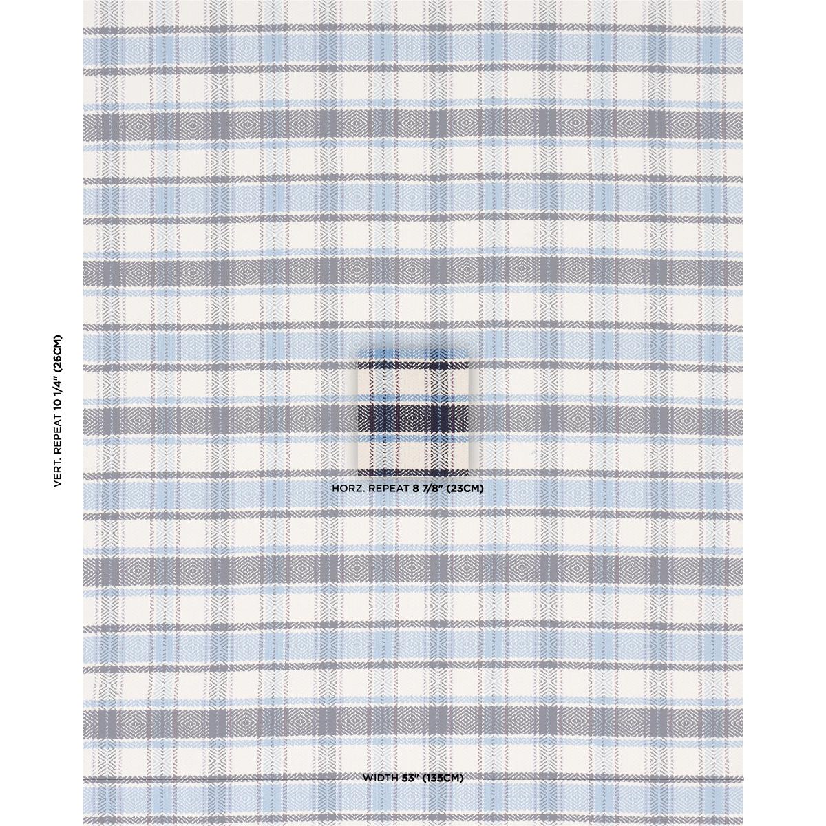 Schumacher Heidi Plaid Indigo Fabric