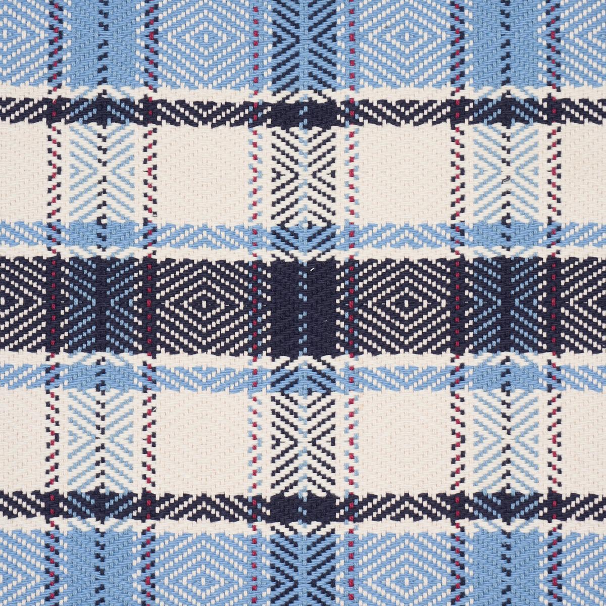 Schumacher Heidi Plaid Indigo Fabric