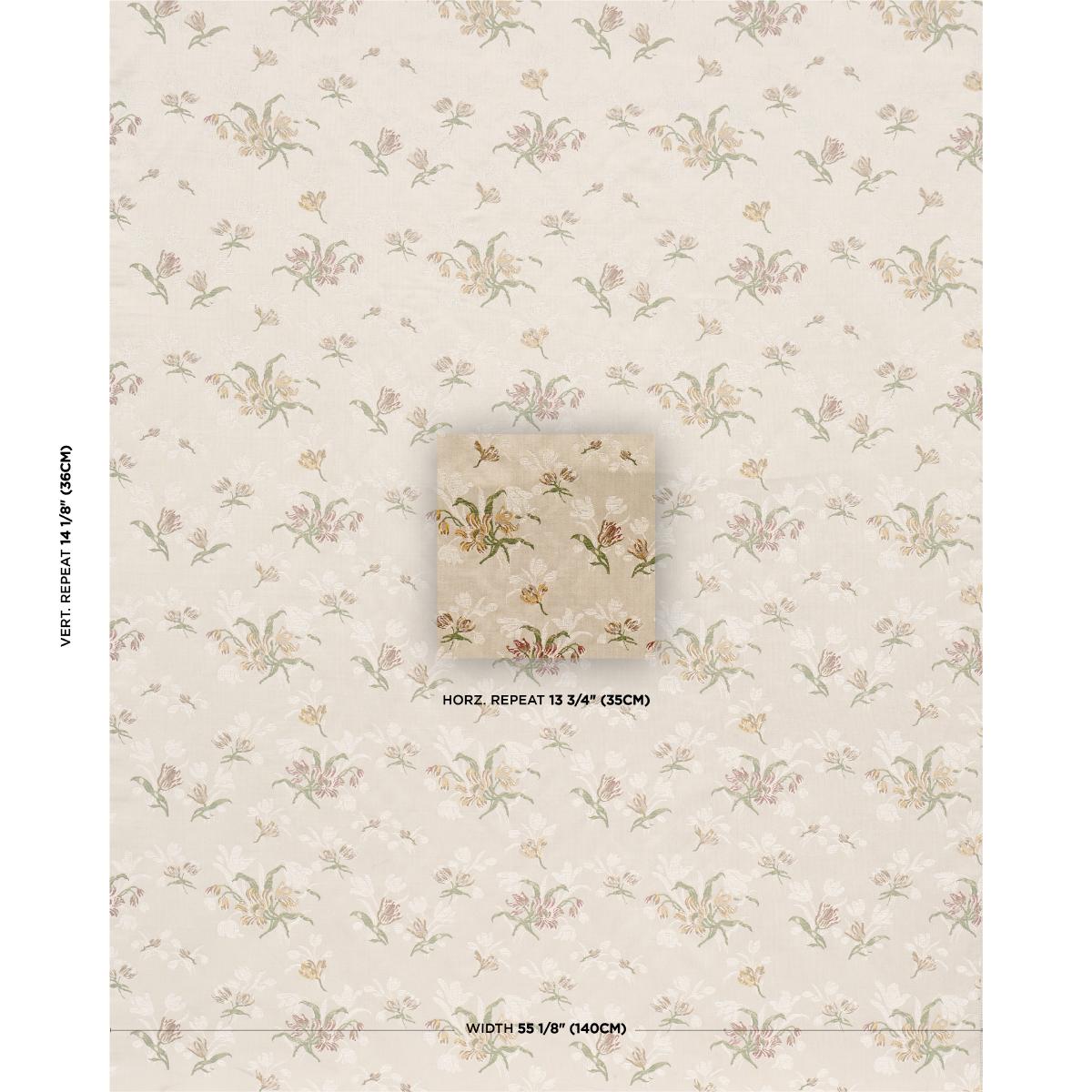 Schumacher Spitalfields Bouquet Alabaster Fabric