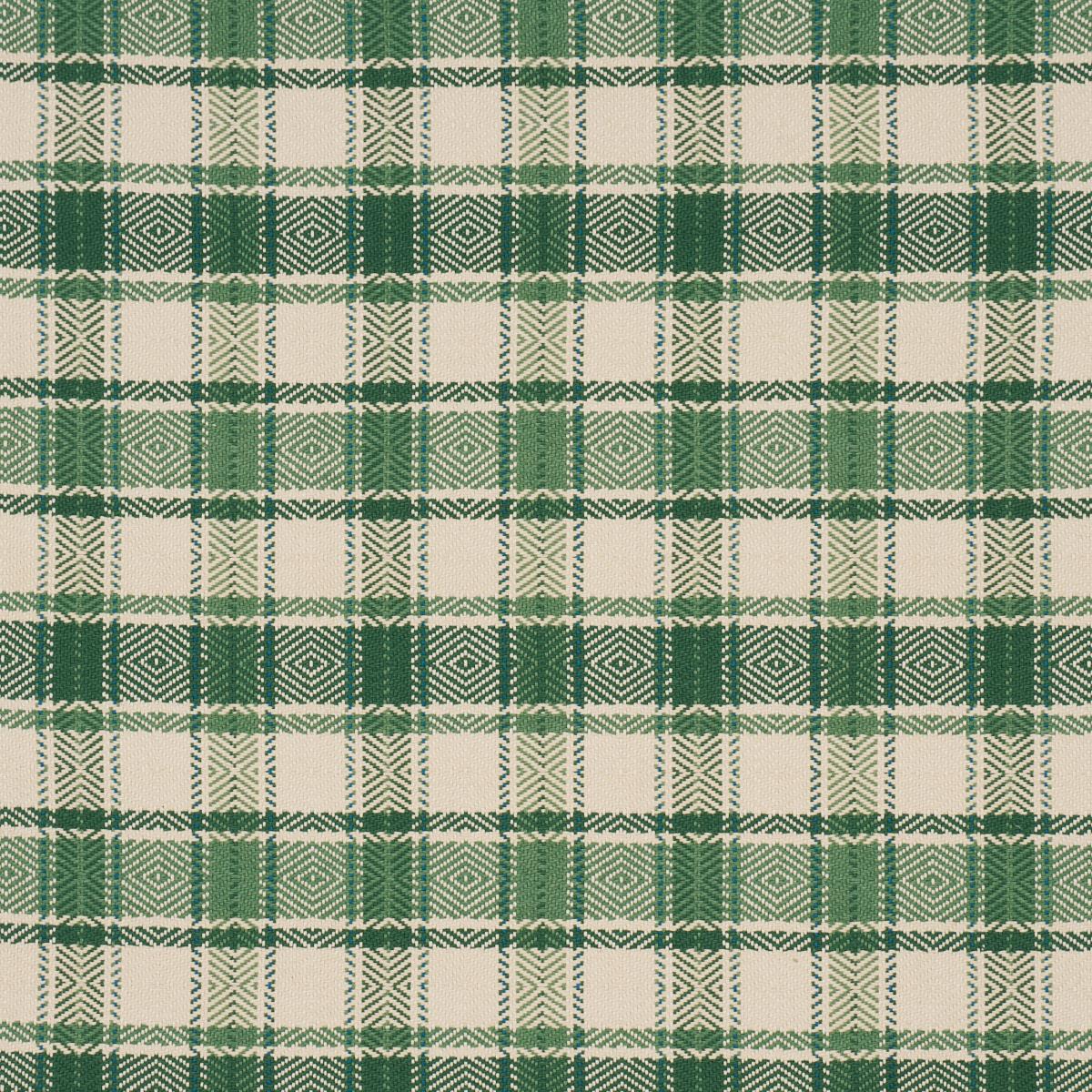 Schumacher Heidi Plaid Leaf Fabric