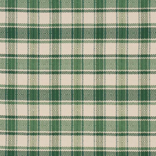 Schumacher Heidi Plaid Leaf Fabric