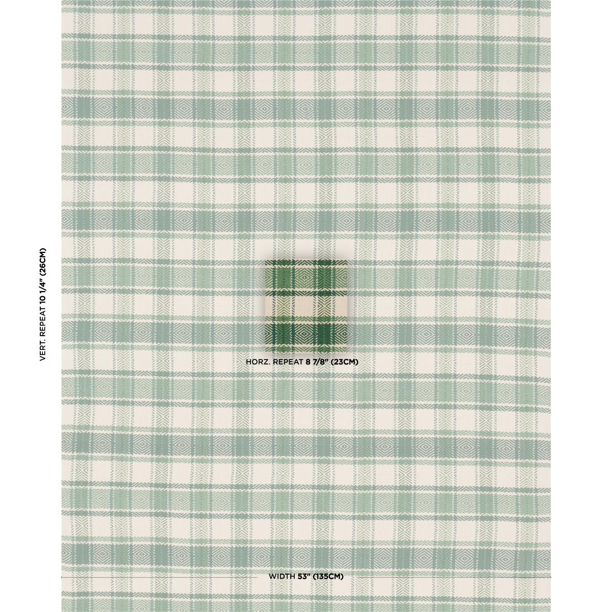 Schumacher Heidi Plaid Leaf Fabric
