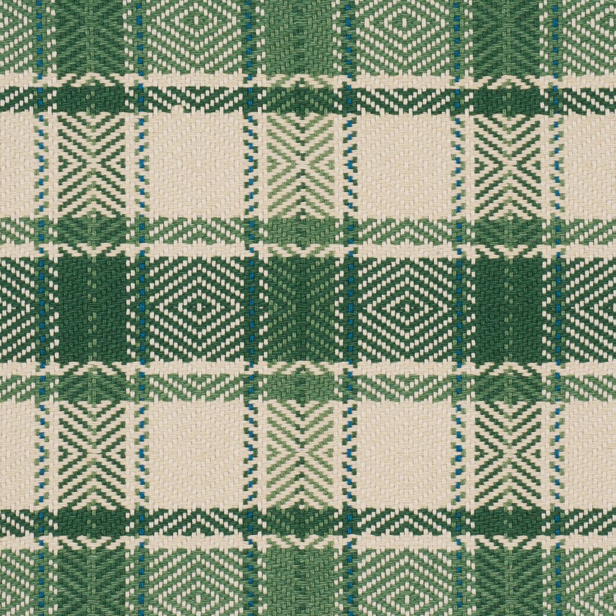 Schumacher Heidi Plaid Leaf Fabric