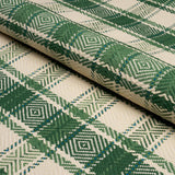 Schumacher Heidi Plaid Leaf Fabric