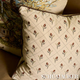 Schumacher Flax 18" x 18" Holden Hand Print Pillow