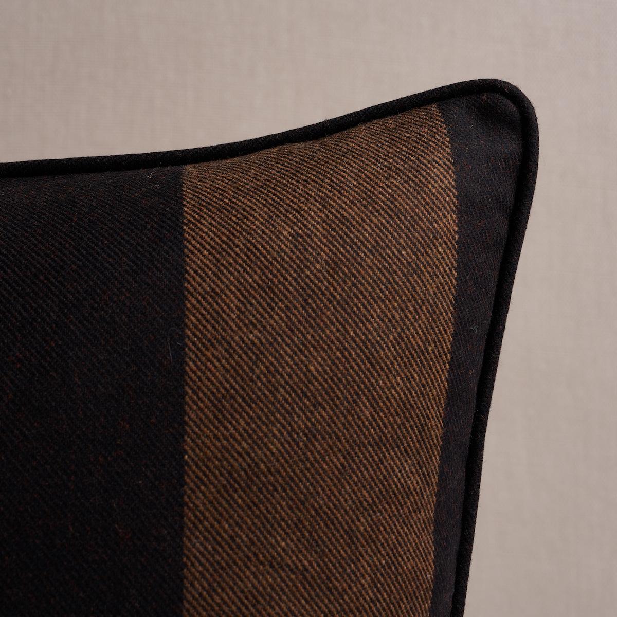 Schumacher Java 22" x 22" Hemlock Stripe Pillow