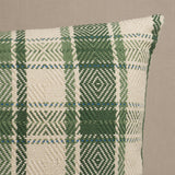 Schumacher Leaf 18" x 18" Heidi Plaid Pillow