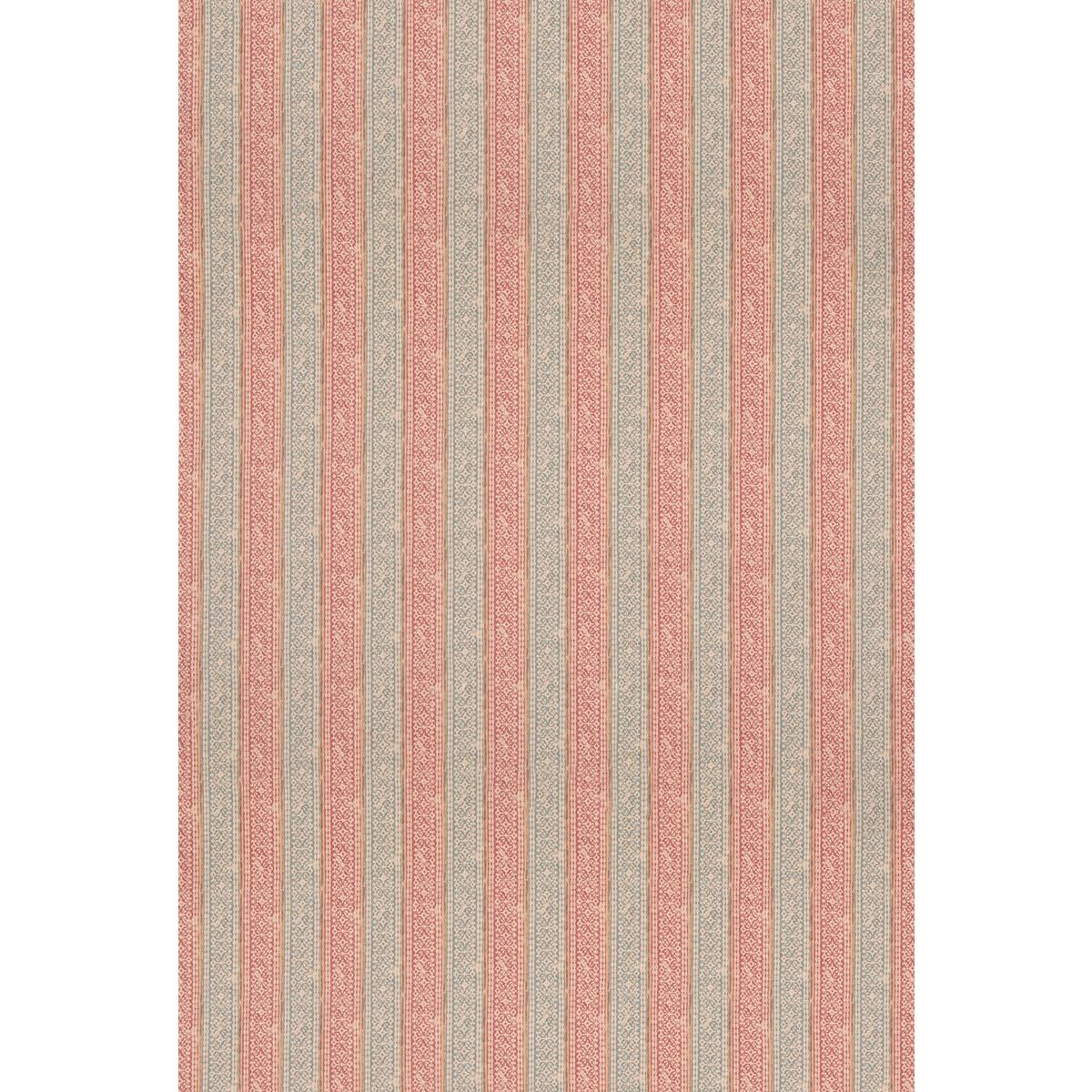 Mulberry LADBROKE STRIPE TEAL/RED Fabric