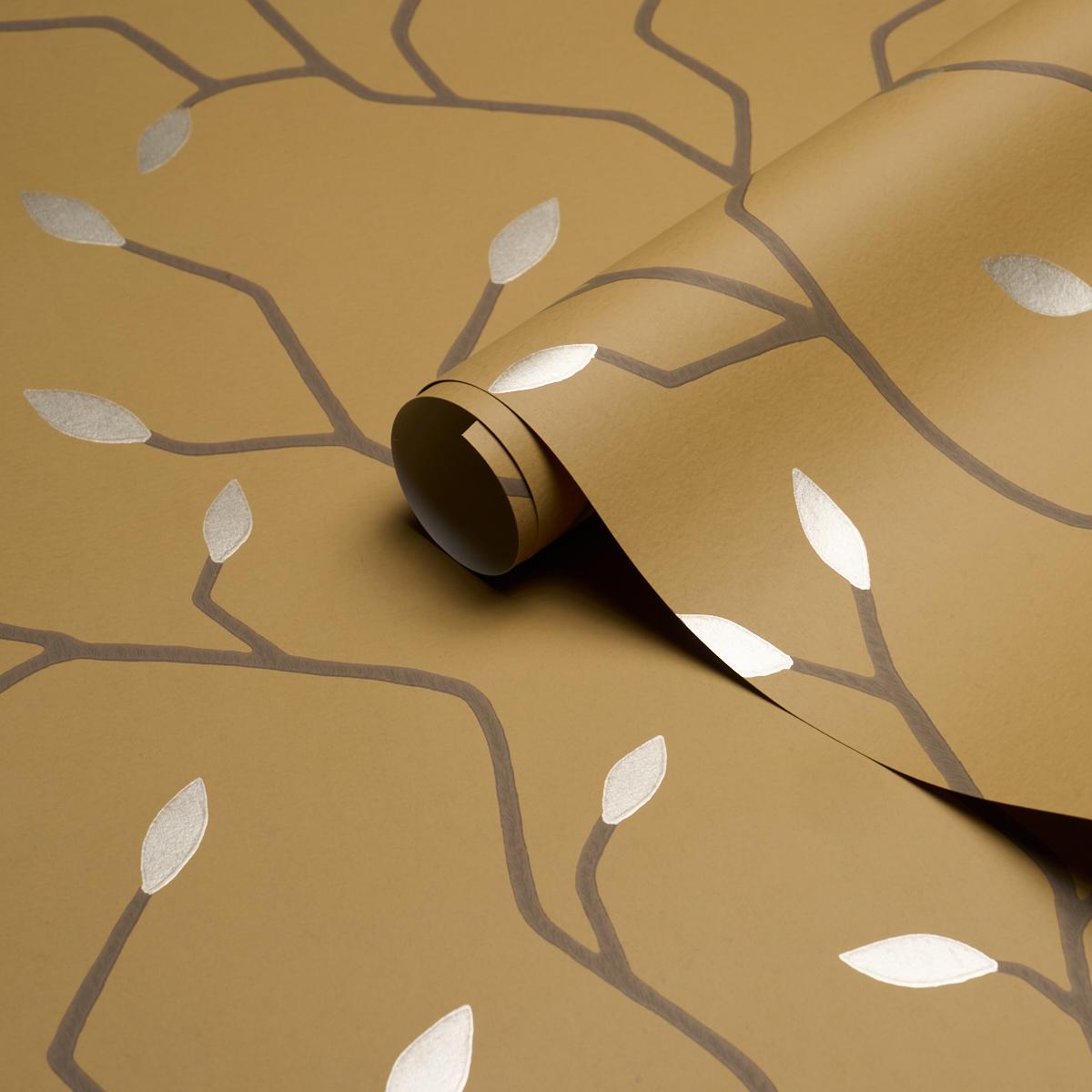 Schumacher Cymbeline Gold Wallpaper