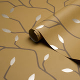 Schumacher Cymbeline Gold Wallpaper