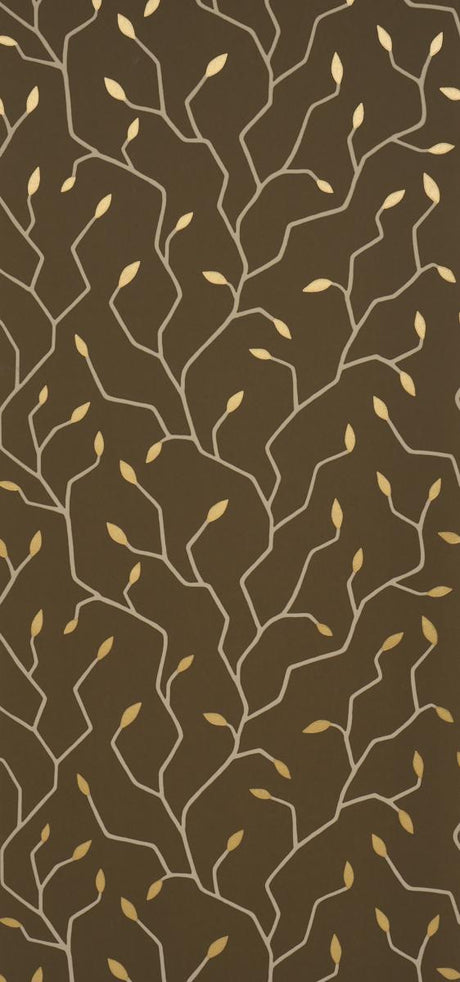 Schumacher Cymbeline Chocolate Wallpaper