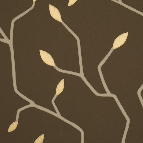 Schumacher Cymbeline Chocolate Wallpaper
