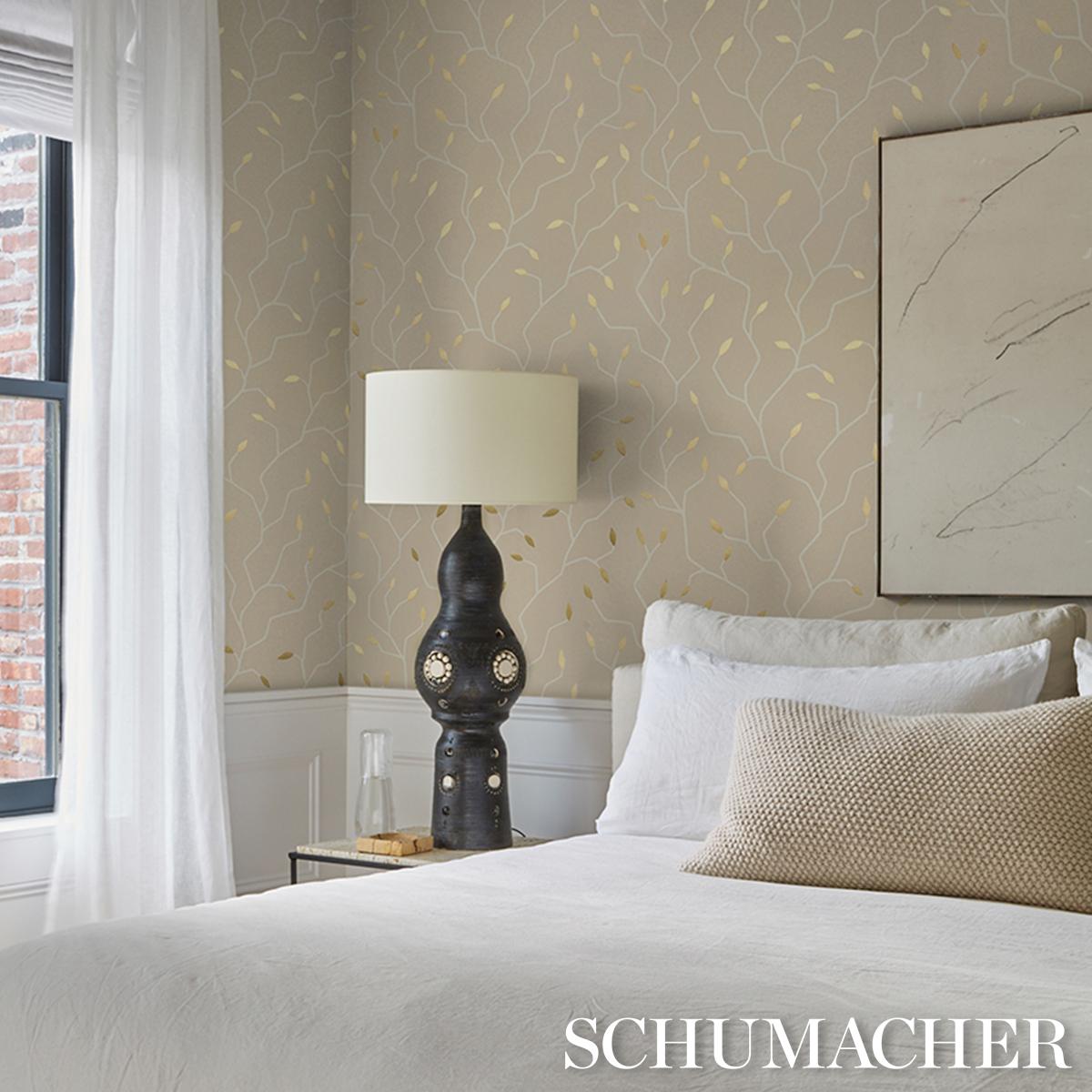 Schumacher Cymbeline Alabaster Wallpaper