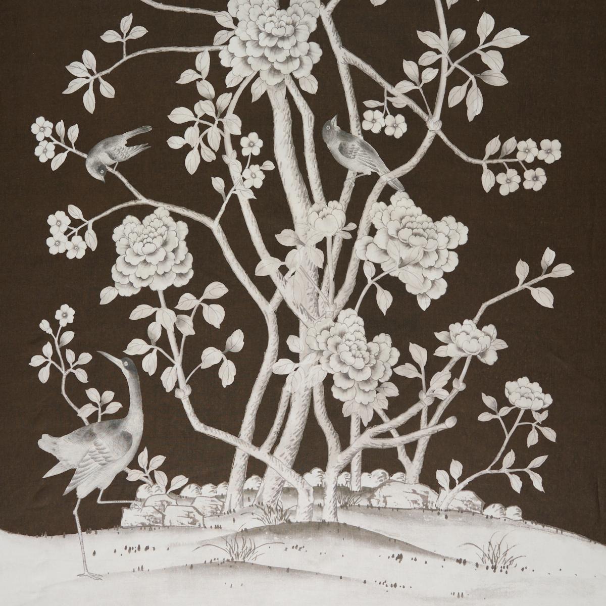 Schumacher Chinois Palais Chocolate Fabric