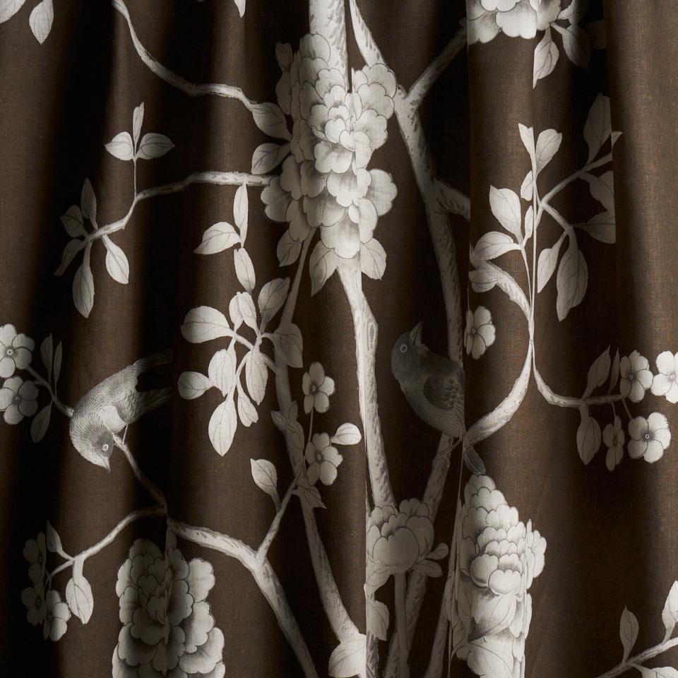 Schumacher Chinois Palais Chocolate Fabric