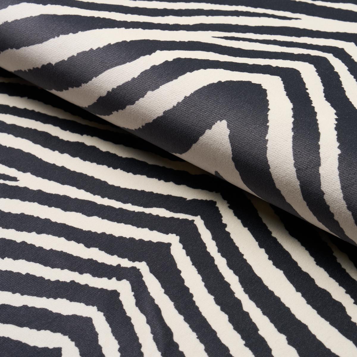 Schumacher Blixen Velvet Graphite Fabric