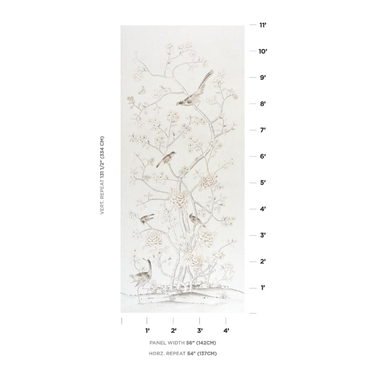 Schumacher Chinois Palais Neutral Fabric