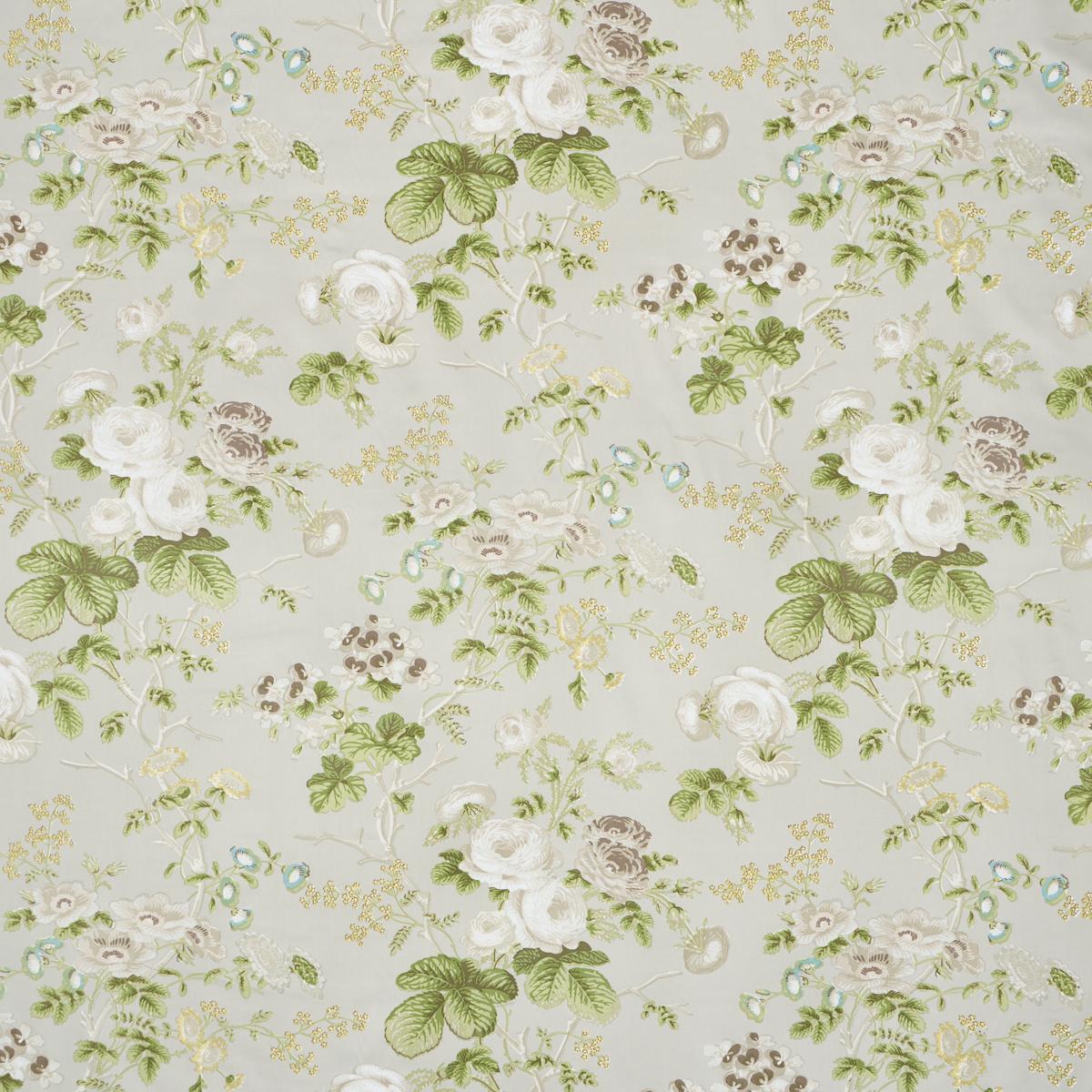 Schumacher Salisbury Chintz Taupe Fabric