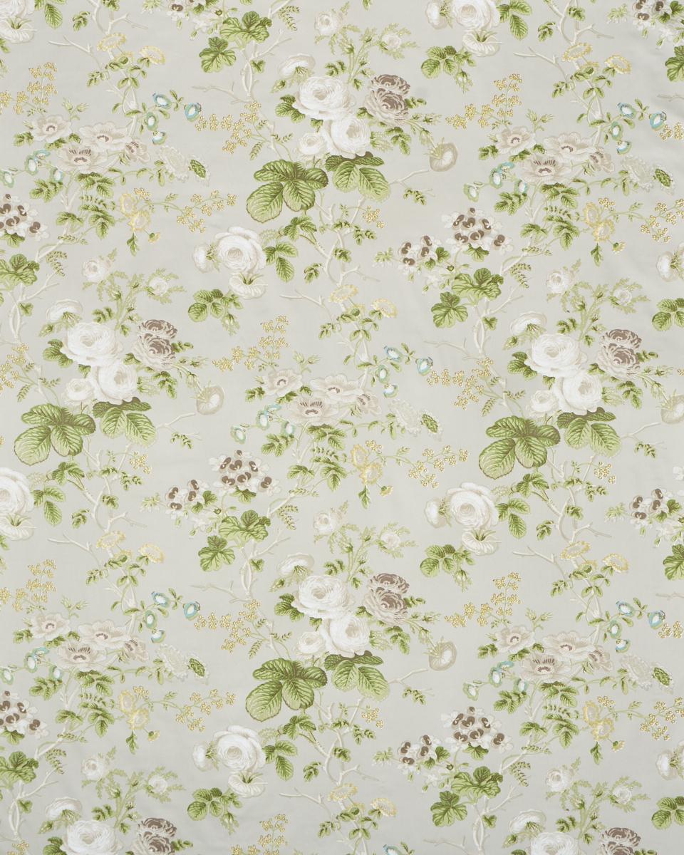 Schumacher Salisbury Chintz Taupe Fabric