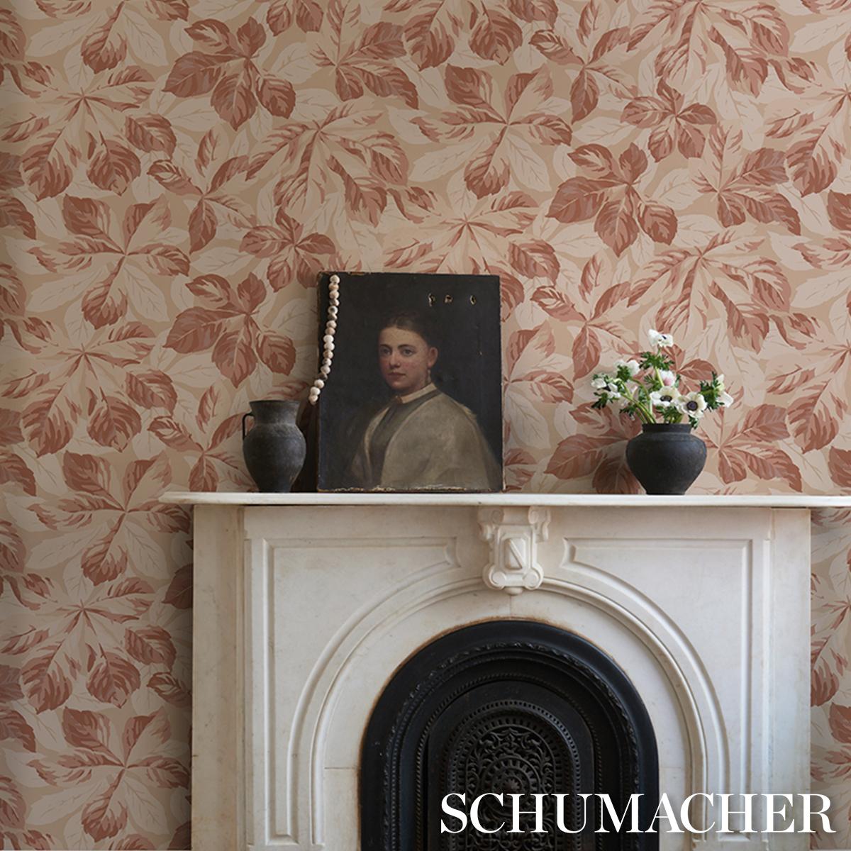 Schumacher Arboreal Handprint Spice Wallpaper