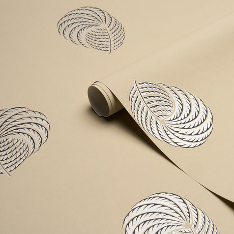 Schumacher Royal Plume Tan Wallpaper