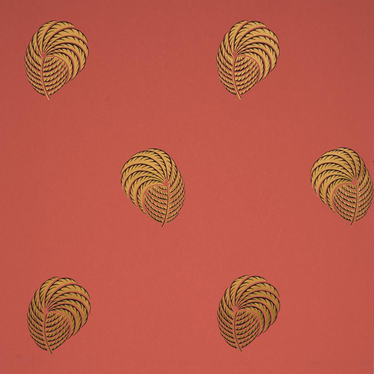 Schumacher Royal Plume Russet Wallpaper