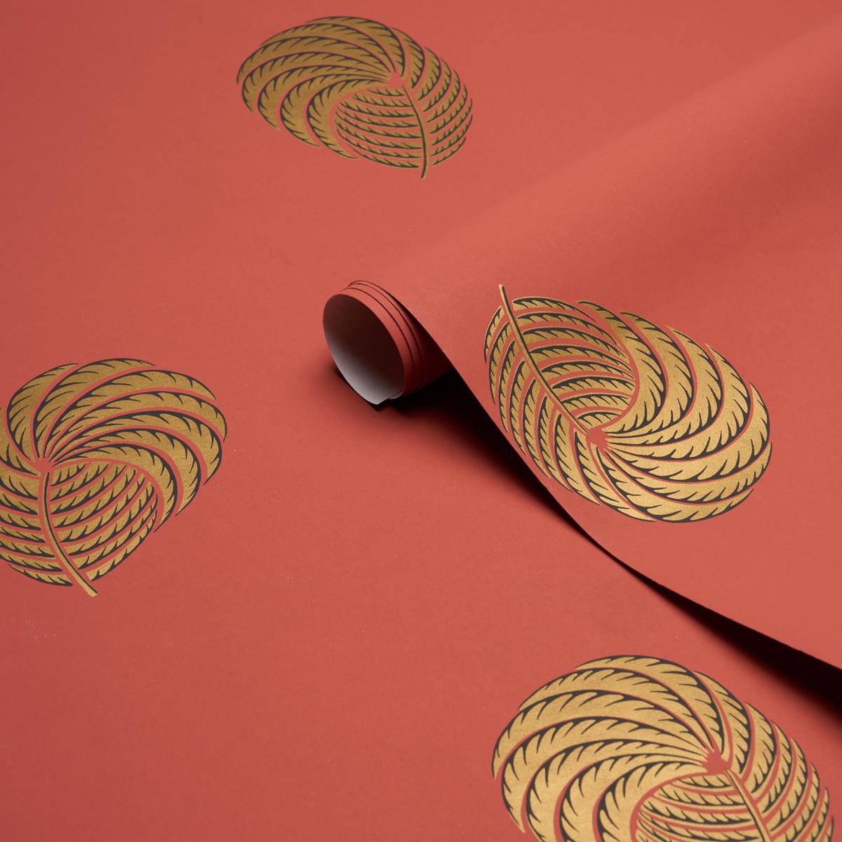 Schumacher Royal Plume Russet Wallpaper