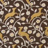 Schumacher Les Gazelles Au Bois Chocolate Fabric