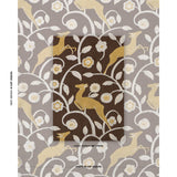 Schumacher Les Gazelles Au Bois Chocolate Fabric