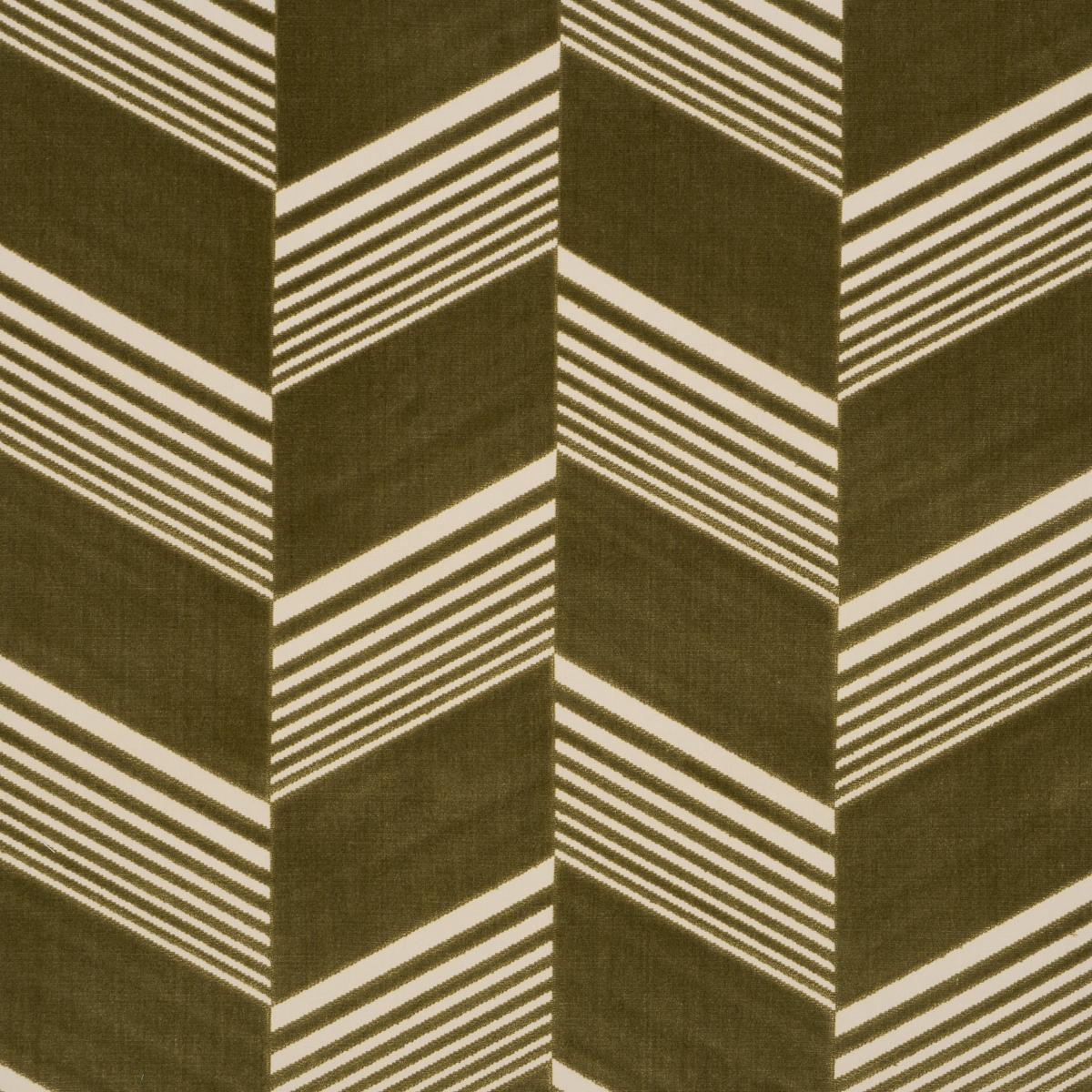 Schumacher Jessie Cut Velvet Olive Fabric