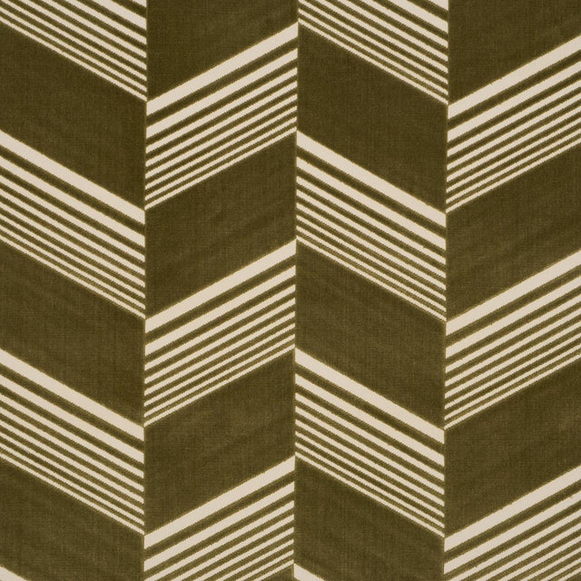 Schumacher Jessie Cut Velvet Olive Fabric