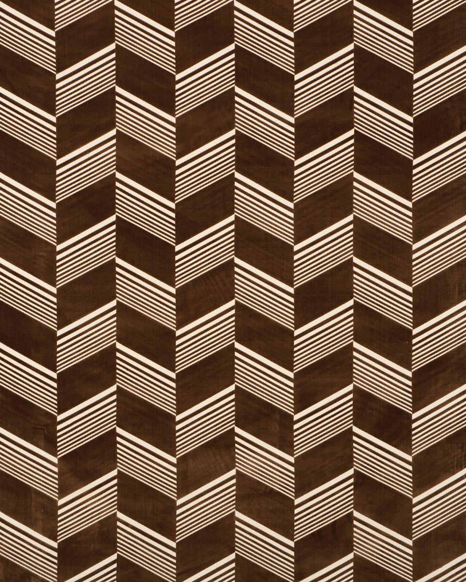 Schumacher Jessie Cut Velvet Sable Fabric