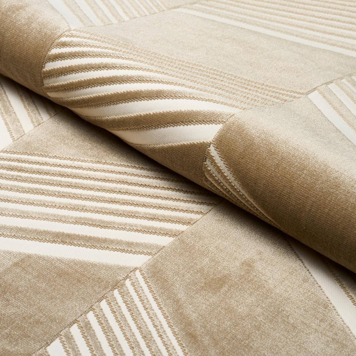 Schumacher Jessie Cut Velvet Sand Fabric