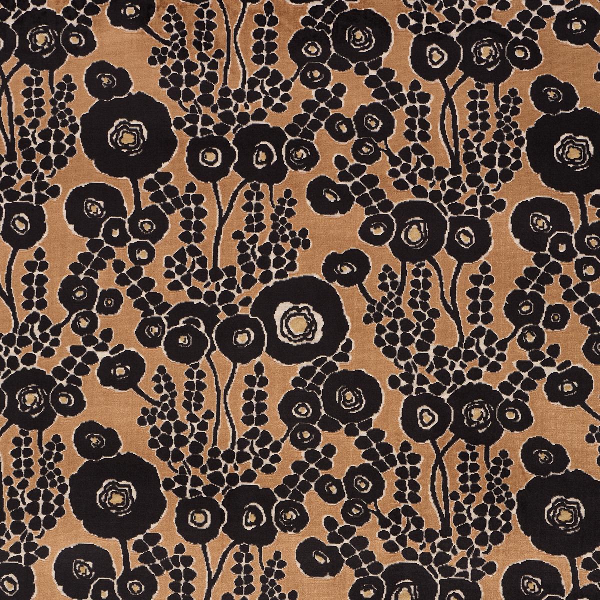 Schumacher Emelie Velvet Bronze & Noir Fabric