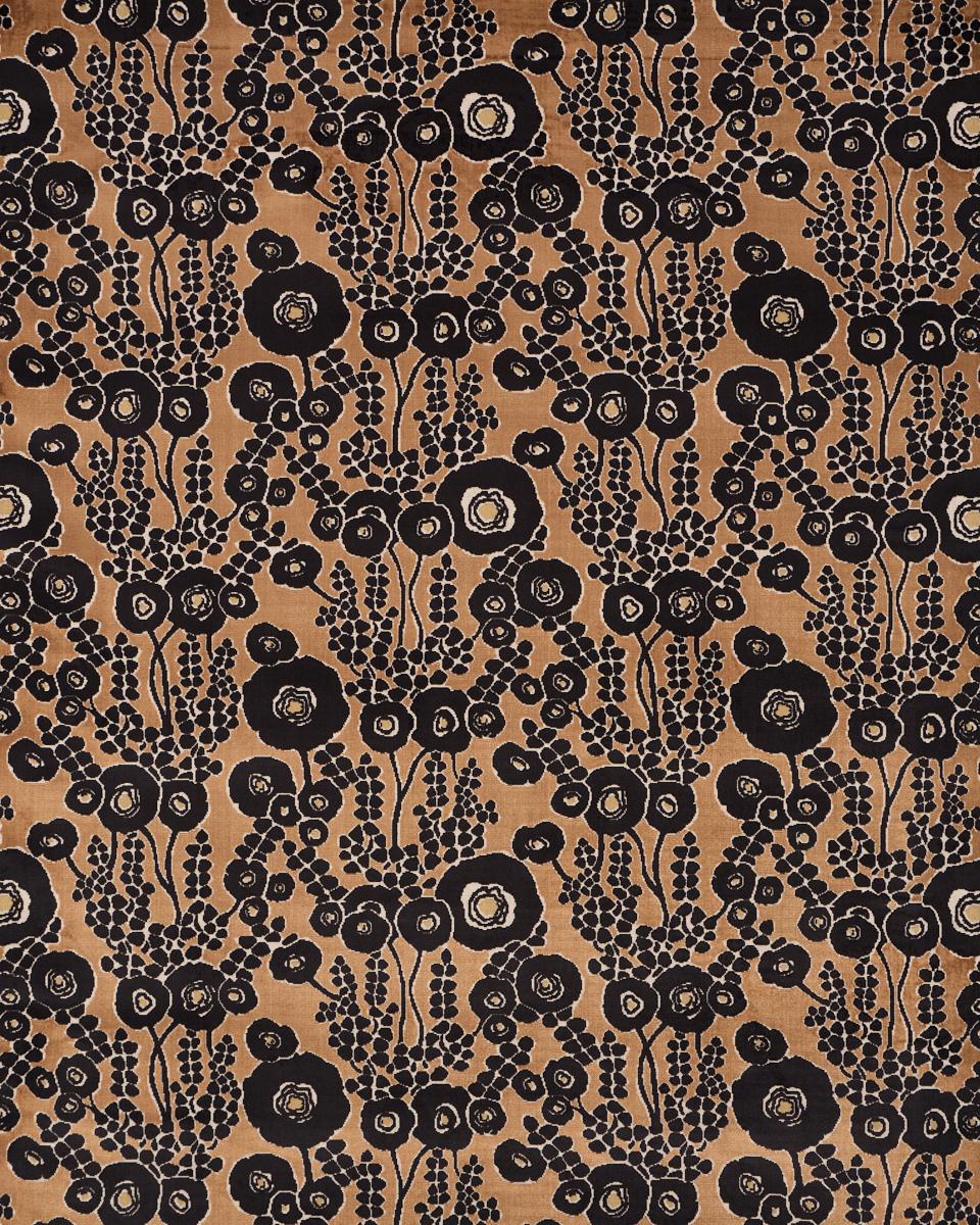 Schumacher Emelie Velvet Bronze & Noir Fabric
