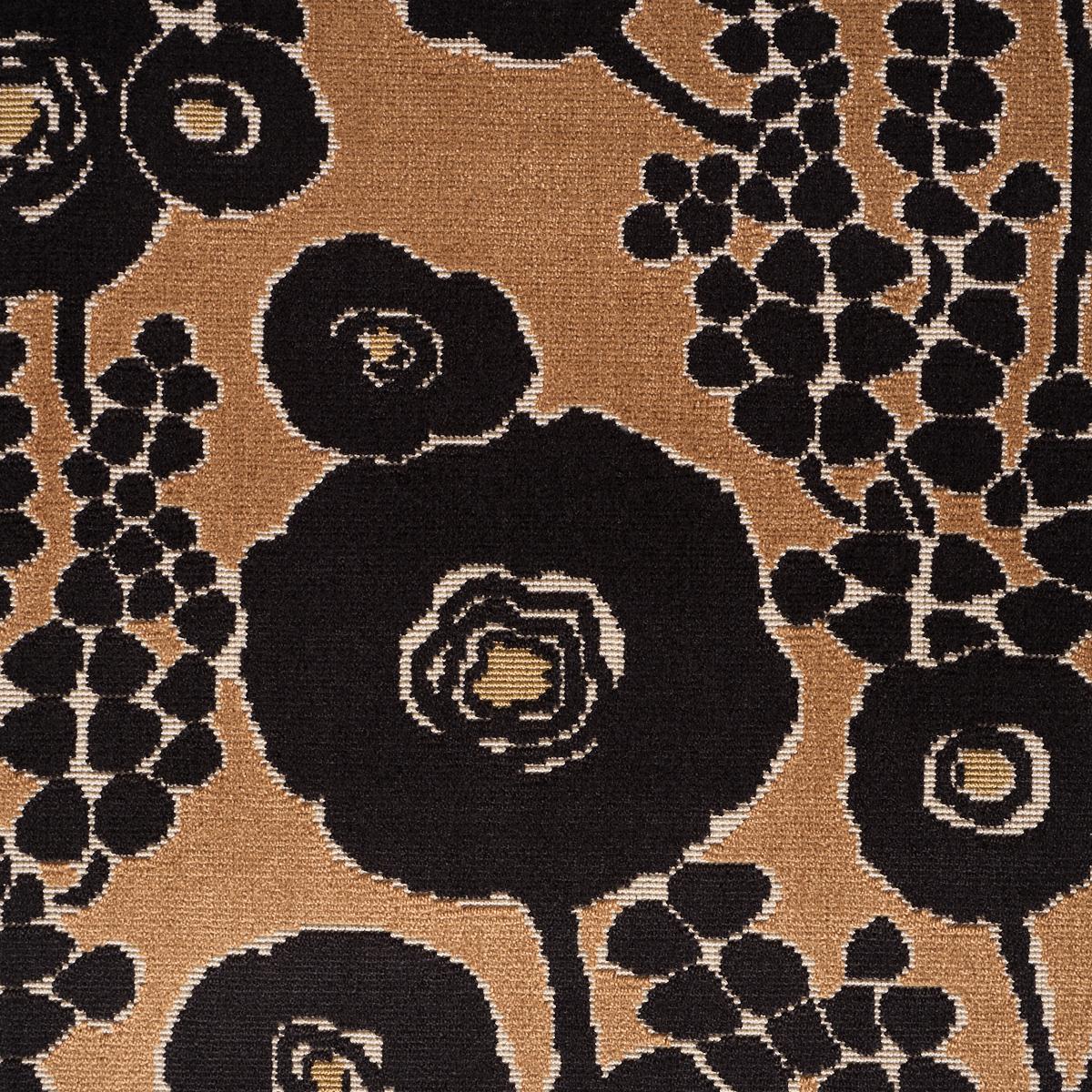 Schumacher Emelie Velvet Bronze & Noir Fabric