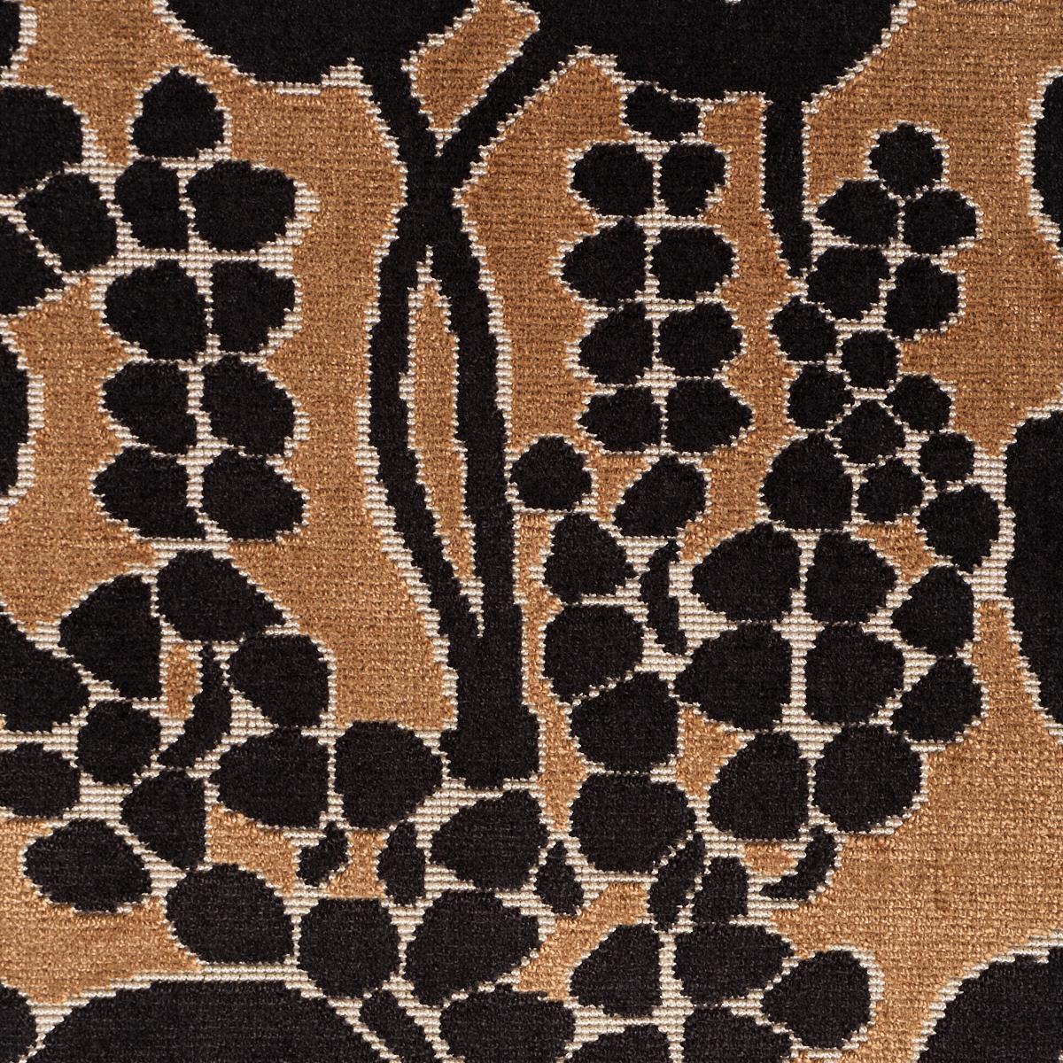 Schumacher Emelie Velvet Bronze & Noir Fabric