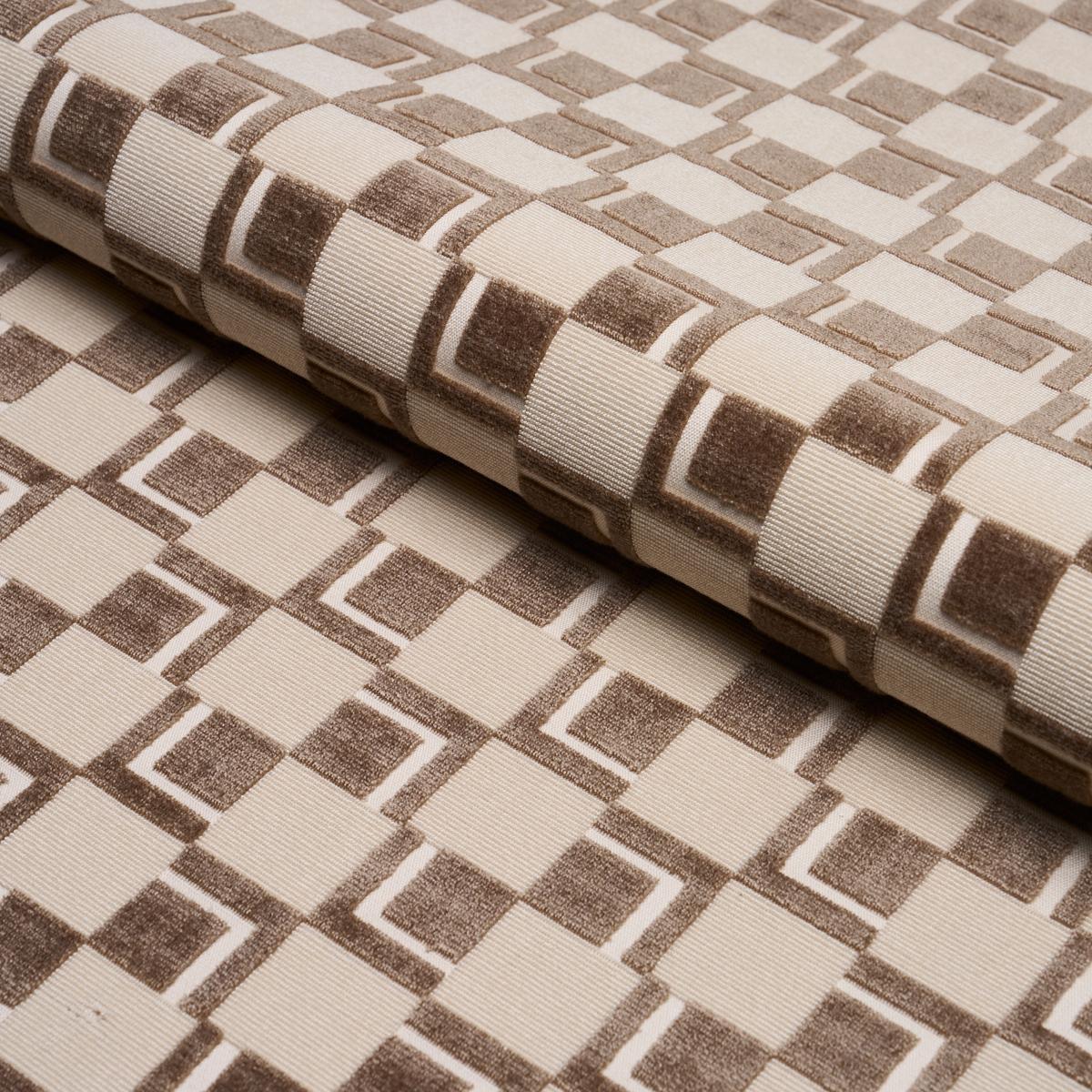 Schumacher Edison Velvet Champagne Fabric