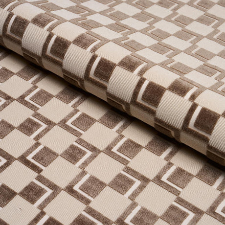 Schumacher Edison Velvet Champagne Fabric