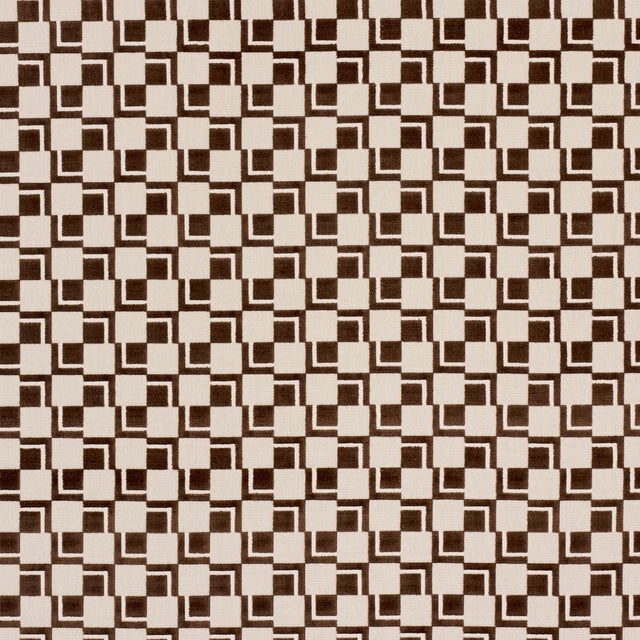 Schumacher Edison Velvet Chestnut Fabric