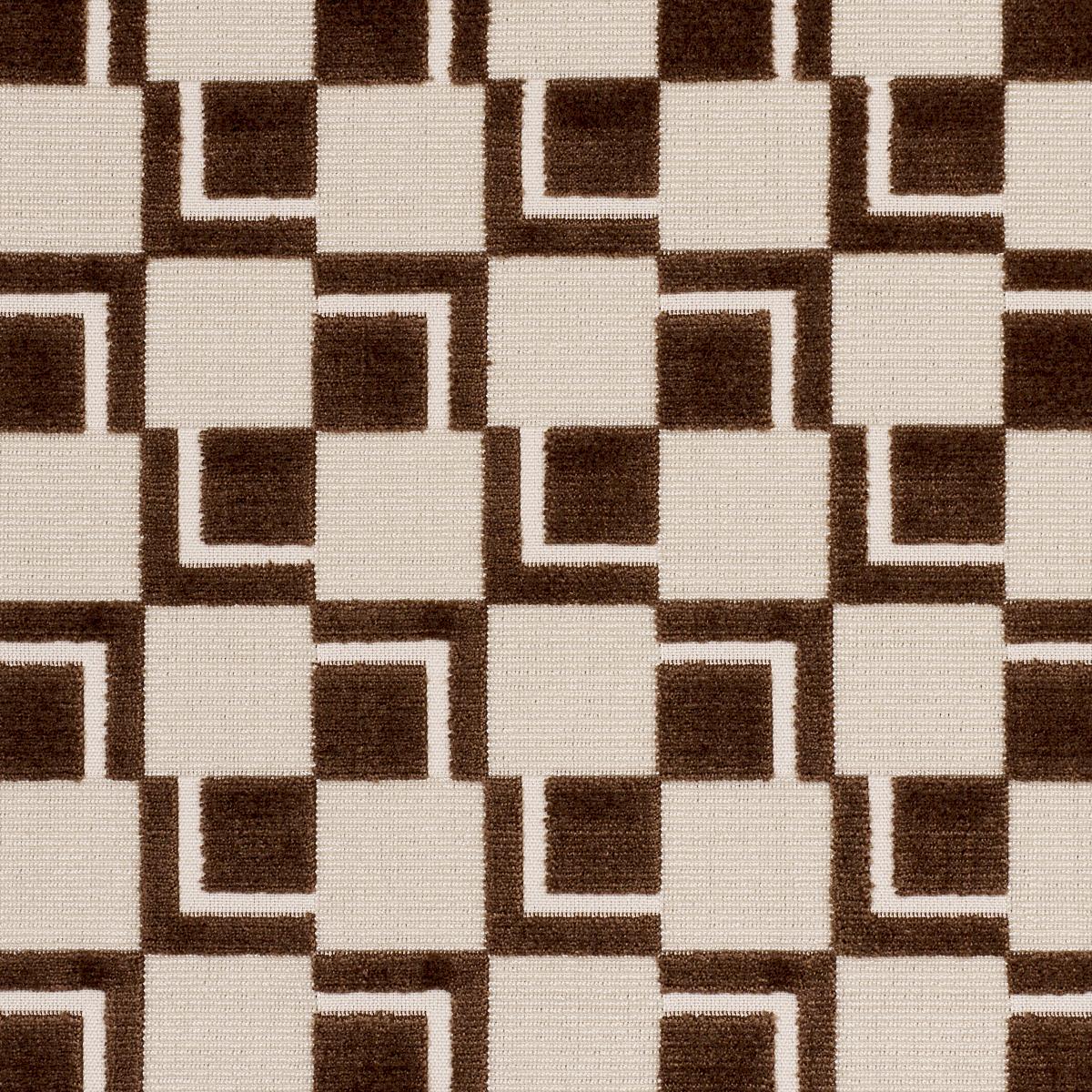 Schumacher Edison Velvet Chestnut Fabric